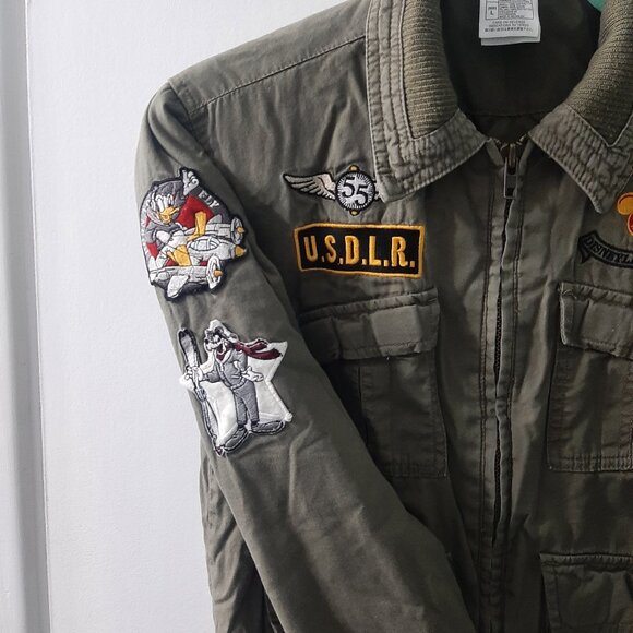 Disneyland Resort Kids Pilot Bomber Jacket with Patches Size - Youth Large - Picture 6 of 9